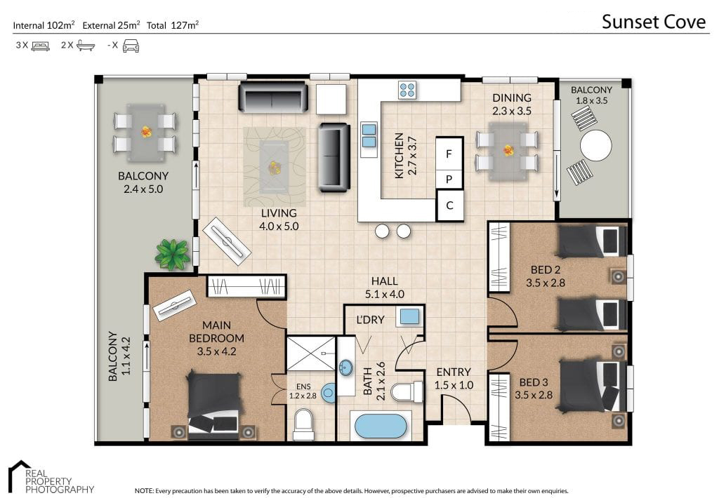 Floor Plan Unit 3 Bedroom 1024x710